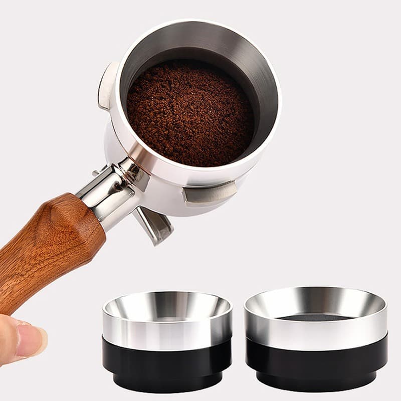 51 53 58mm Espresso Machine Dosing Ring Anti-Splash Coffee Powder Ring Magnetic Dosing Ring Universal Coffee Dosing Funnel