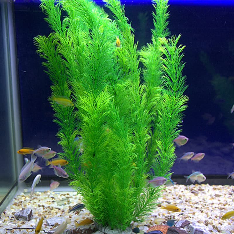 Aquarium Decoration Artificial Water Plants Aquascape Fake Soft Plastic Green