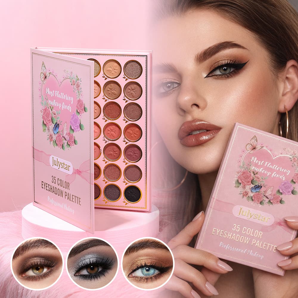 Export Special Color Palette European and American Book Eyeshadow Palette 3D Waterproof Long-Lasting Non-Smudge Easy-to-Apply Eyeshadow