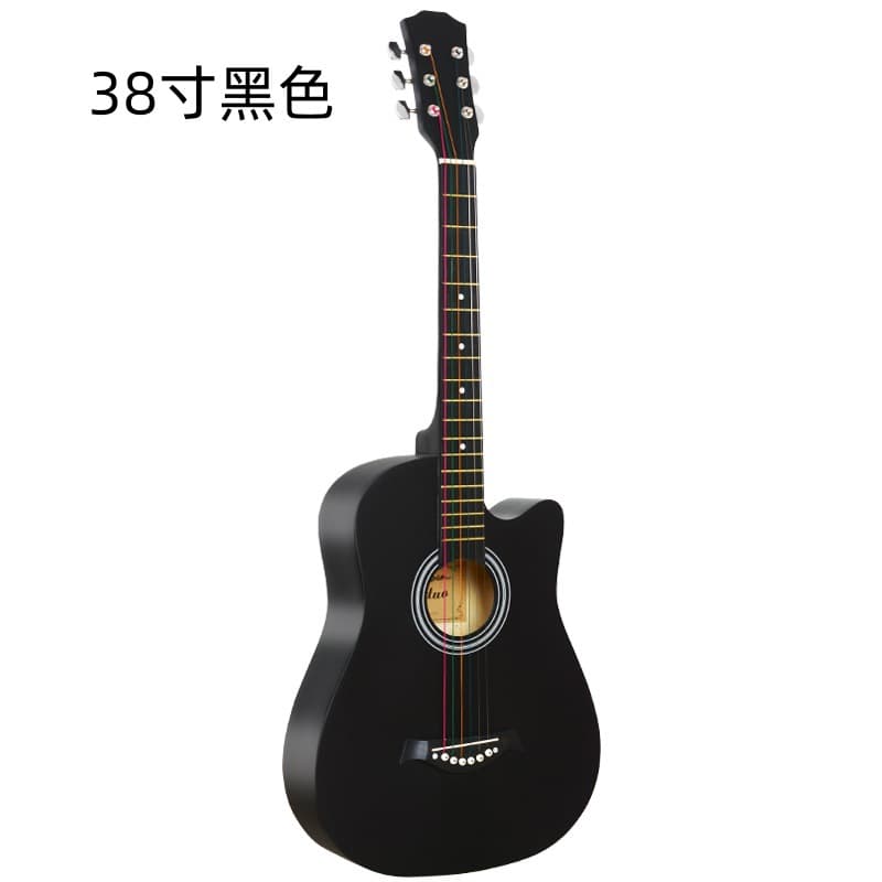 Guitar Wholesale Cross-Border 38-Inch Large Stock 41-Inch Wholesale Acoustic Wood Guitar Folk Cutaway Guitar Instrument