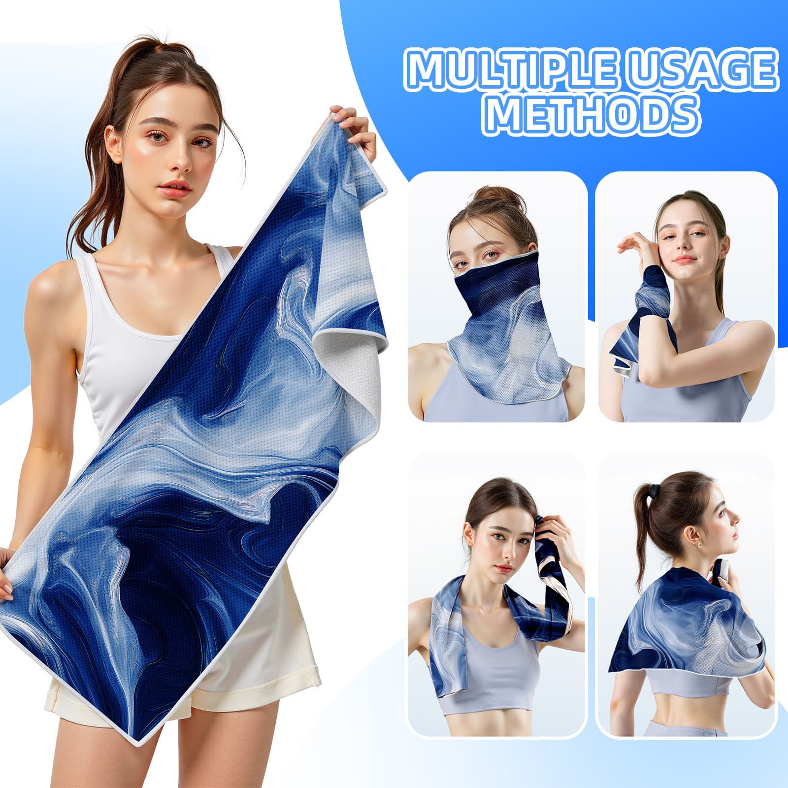 Military Training Sunscreen Cooling Towel - Quick-Dry Ice-Cold Printed Gym Outdoor Sports Towel Custom
