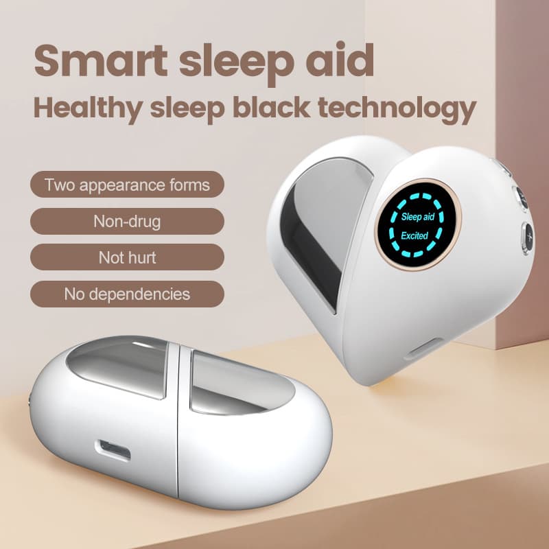 EMS Microcurrent Sleep Aid New Smart Sleep Enhancer Handheld Refreshing Device Portable Heart-Shaped Insomnia Relief Tool