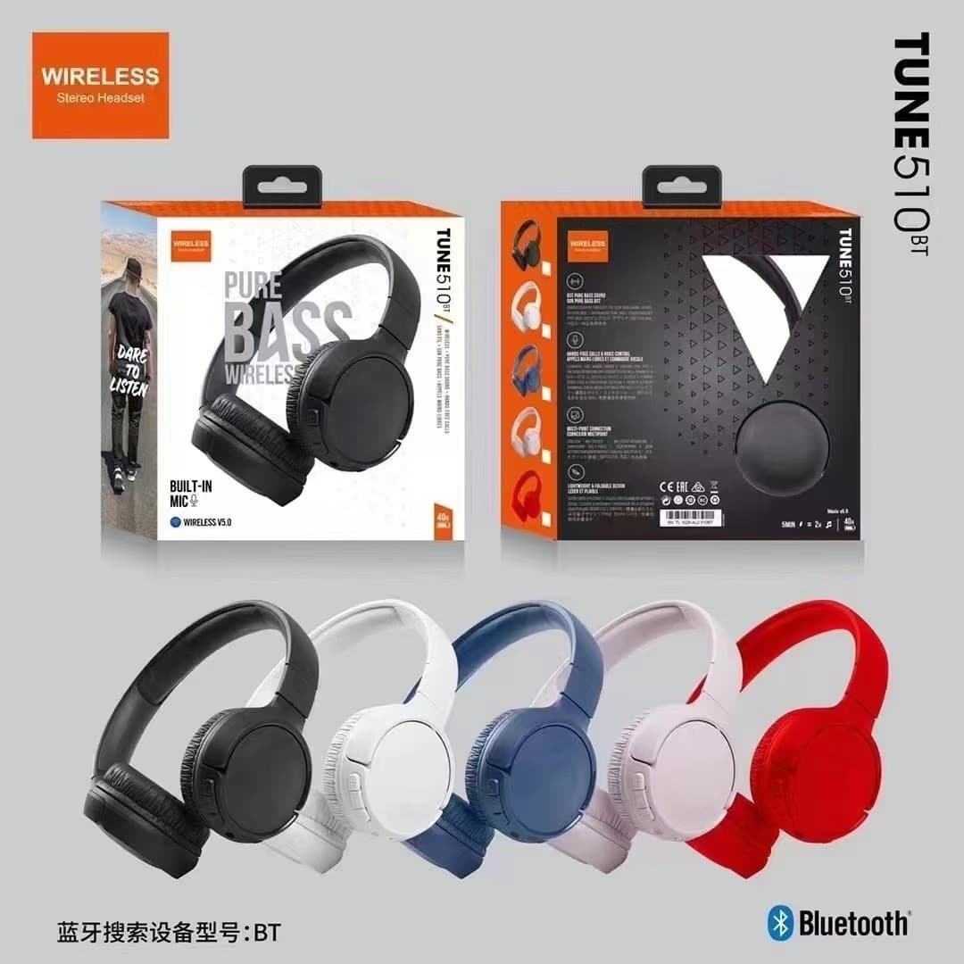 Multifunctional Over-Ear Wireless Bluetooth Headphones with Logo for JBL 510BT, Cross-Border Source Factory
