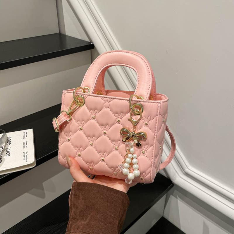 Korean Design Handheld Square Bag for Women 2026 Spring New High Quality Textured Stylish Shoulder Crossbody Bag
