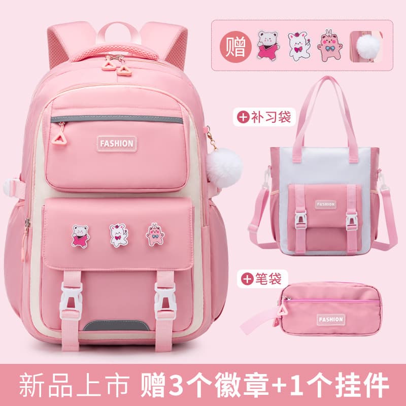 Schoolbags for girls junior high school girls primary school students 1-3-6 third to sixth grade girls large capacity lightweight backpack