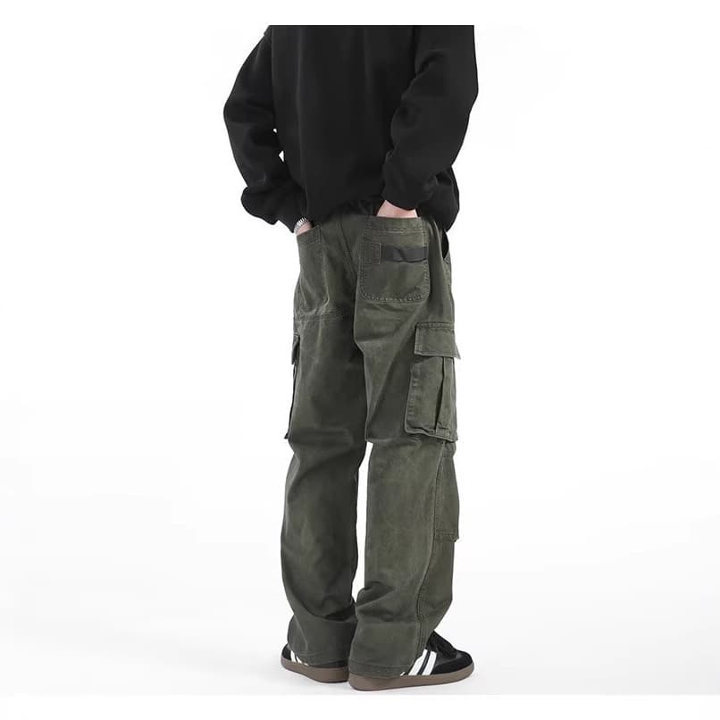 Hong Kong trendy men's autumn new style 2024 personalized letter jeans hip-hop ins trend high street trend handsome trousers