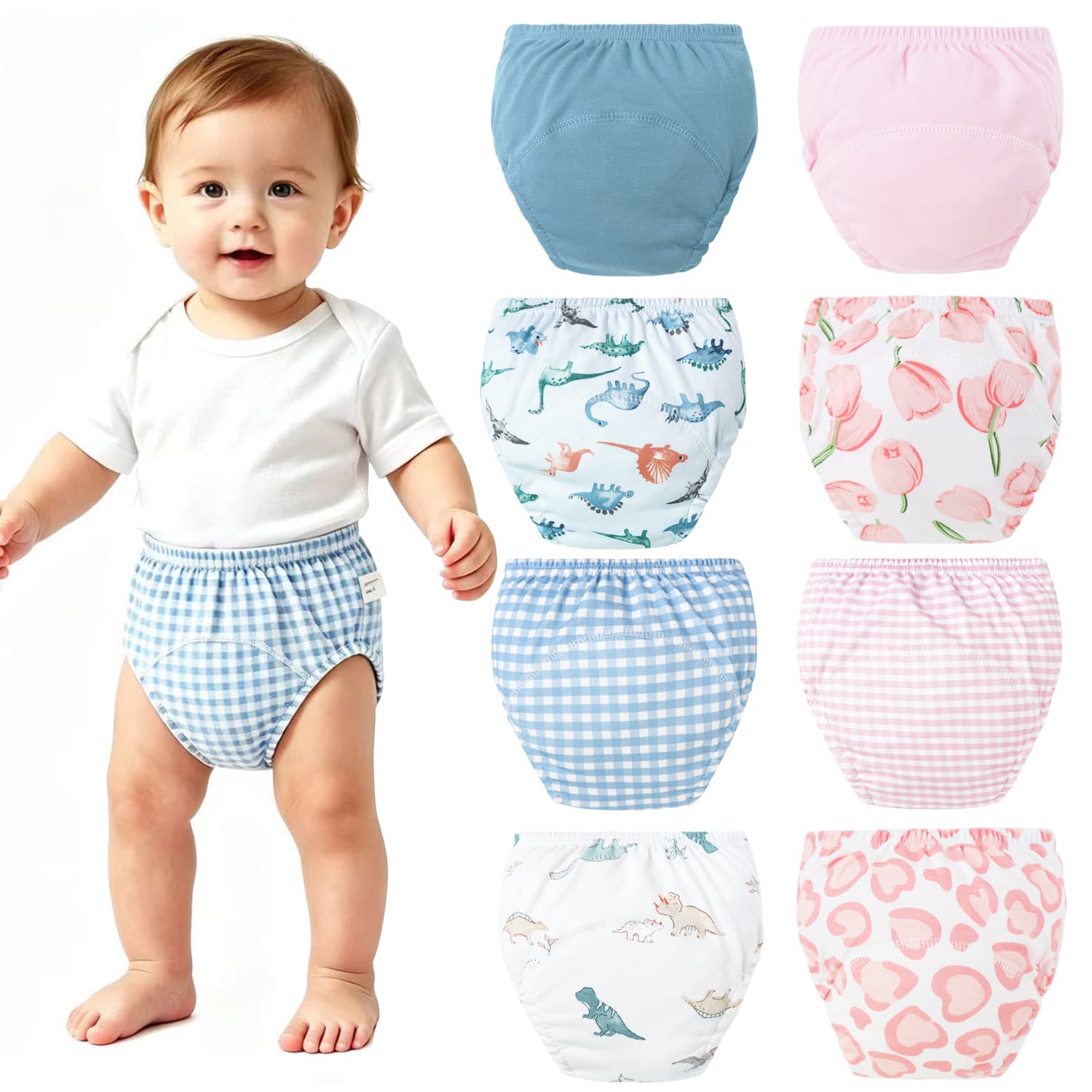 Baby cloth diapers, infant pull-ups, newborn toddler pants, pure cotton breathable toilet pants for boys and girls, cross-border