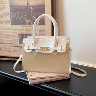 Cross-Border Lock Women's Handbag 2026 New Fashion Large Capacity Simple Versatile Niche Single Shoulder Crossbody Bag