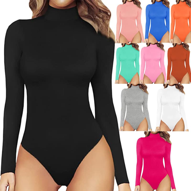 2026 Amazon AliExpress New Hot Selling Women's Sexy T-back Bodysuit Slim Fit Round Neck Jumpsuit