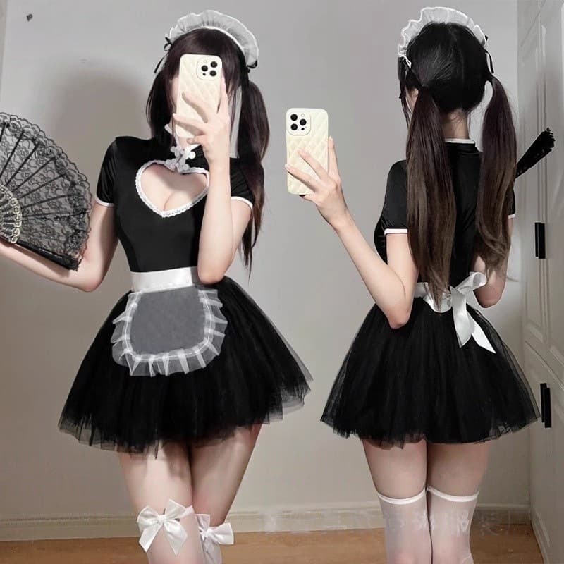 Ye Wu Mei Fei Sexy Lingerie Chinese Style Retro Cheongsam Maid Uniform Dress Pure Desire Sexy Maid Costume