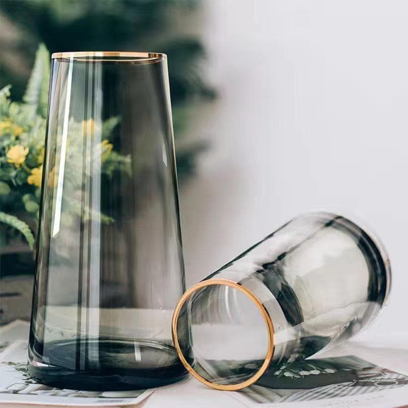 High-end Nordic style vase creative light luxury glass vase hotel B&B ins Feng Shui rose lily vase