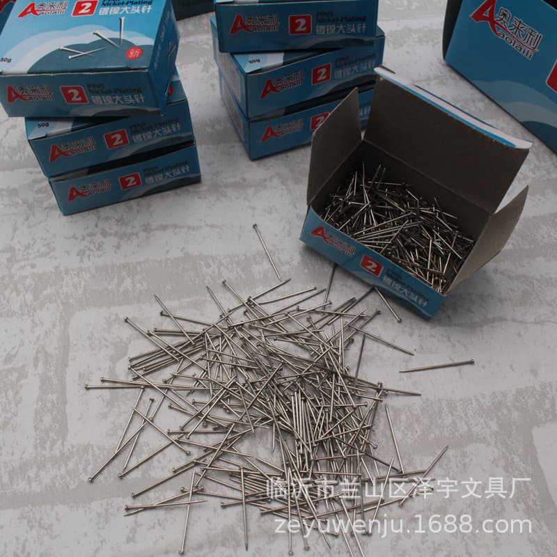 26mm Thumbtacks Office Fixing Pins Accessories Positioning Pins Nickel-plated Thumbtacks Approx. 220pcs Boxed