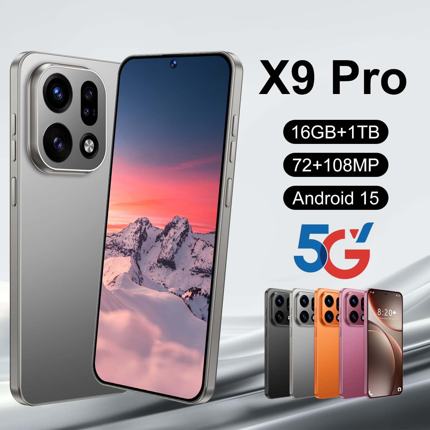 New TK X9 Pro AI Android Phone 7.3 Inch 8000mAh Battery