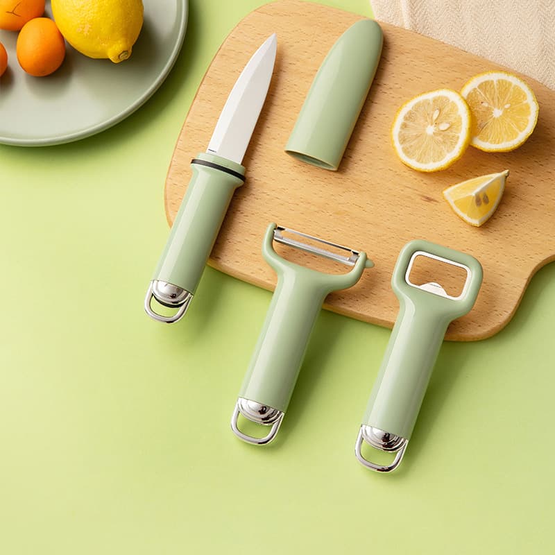 Kitchen Tool Set Peeler Multifunctional Home Use Fruit Knife Peeling Opener Modern Simple Style Stainless Steel ABS Durable