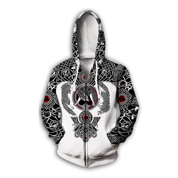 Foreign trade cross-border 2024 autumn European and American hot-selling Halloween hooded zipper shirt men's loose sweatshirt dropshipping