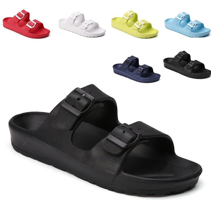 Video of actual sandals, one-line shoes, candy-colored outdoor lightweight casual slippers for women, 36-45, one-line type