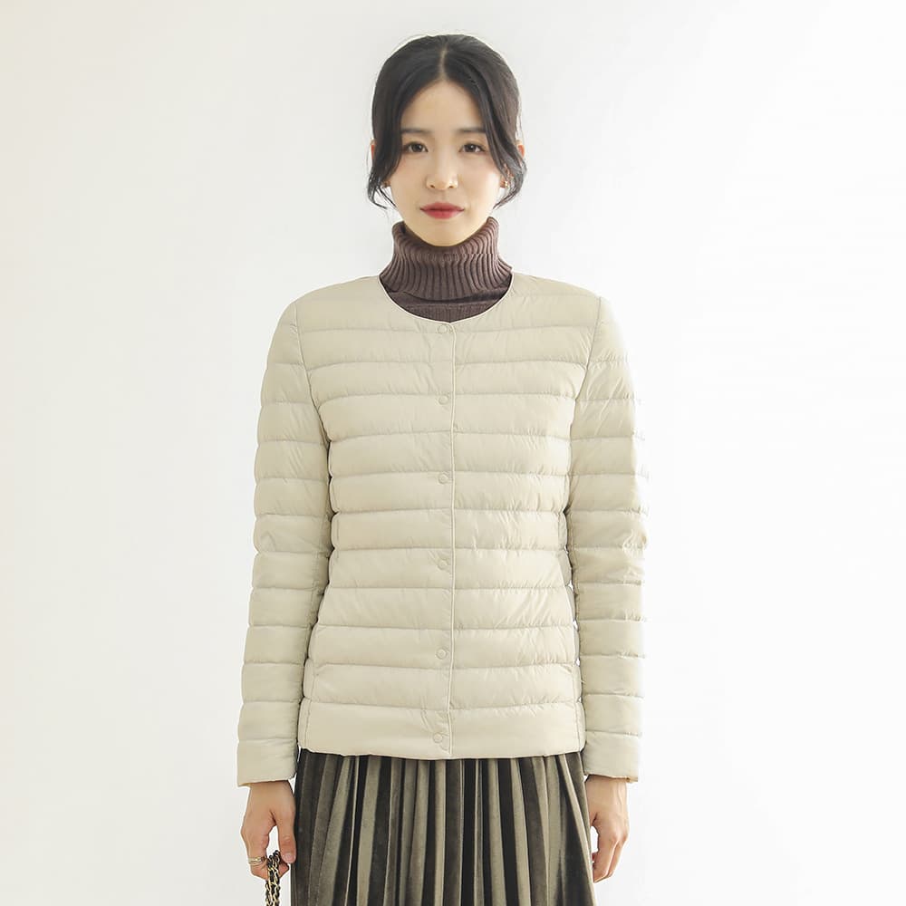 Rou Gu Gu Main Series New National Standard Lightweight Down Jacket Women's Inner Layer V-Neck Round Neck Autumn/Winter New 90% Down Coat