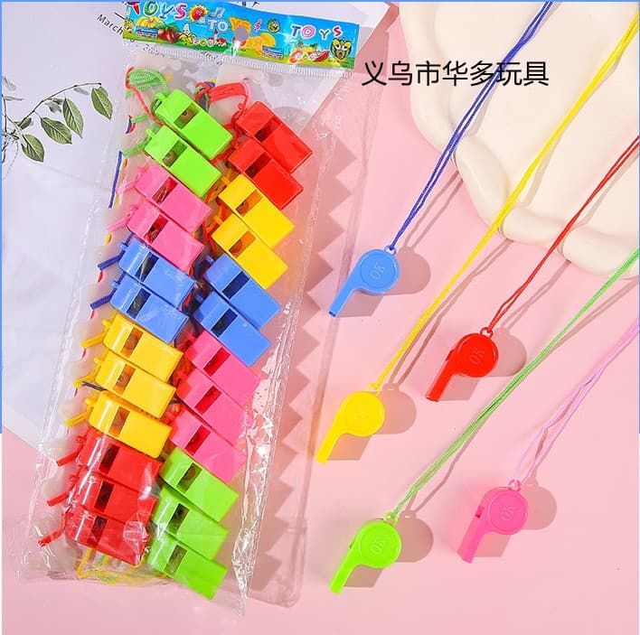 Factory direct sports plastic whistle toys for cheering, referee whistles, promotional wholesale toy whistles