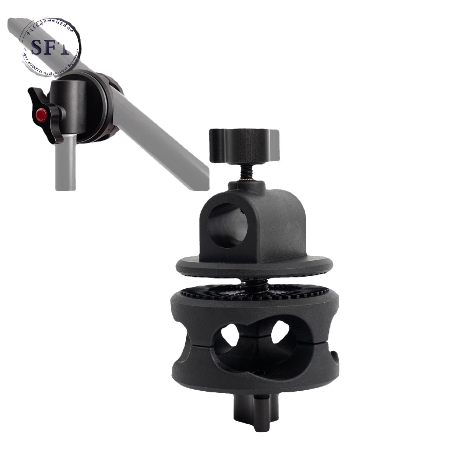 DSLR Camera Photography Fill Light, Phone Live Streaming Microphone Stand Tube Clamp Equipment Fill Light Aluminum Alloy Tube Clamp
