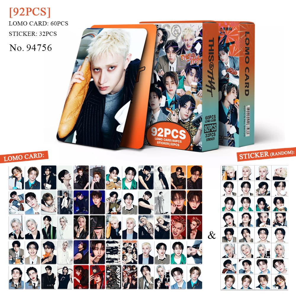 Cross-border supply of 92 pieces of STRAYKIDS mini album THIS&TH star KPOP peripheral LOMO photo cards in stock