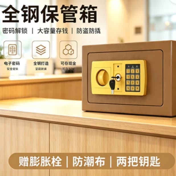 2020 New Home Electronic Password Coin Bank Mini Safe, Anti-Theft Office Electronic Password Safe Wholesale