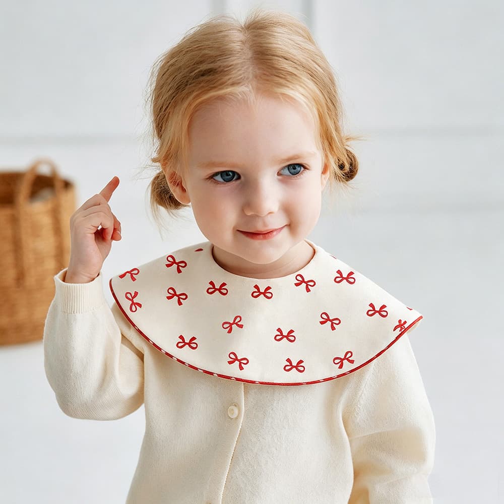 Pure cotton baby bibs Korean version ins saliva towel newborn absorbent saliva pocket baby bib 360 degree rotatable