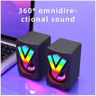 Cross-border K2039 RGB Computer Speaker, Desktop Laptop Mini Multimedia Audio