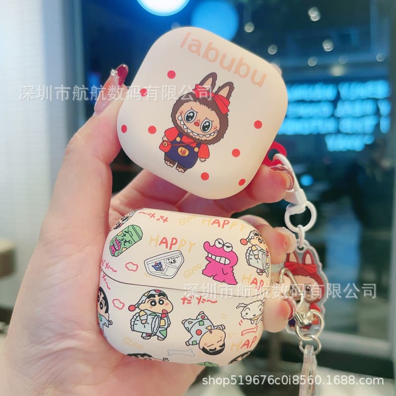 Crayon Shin-Chan Compatible Samsung Galaxy Buds3Fe Headphone Protective Case 3Pro/4Pro Anti-Fall Matte Finish