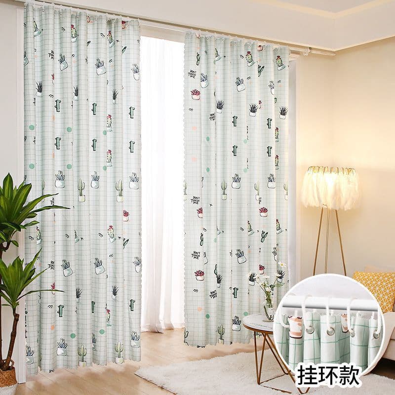2025 New Rental Apartment No-Drill No-Install Curtain, Bedroom Blackout Fabric, Simple Balcony Cover Ready-Made