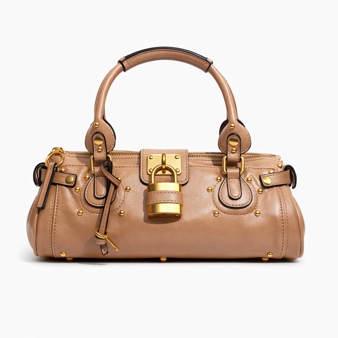 Ins Blogger Y2K Millennial Biker Vintage Distressed Rivet Lock Bag Handbag Crossbody Bag Women Tote Bag