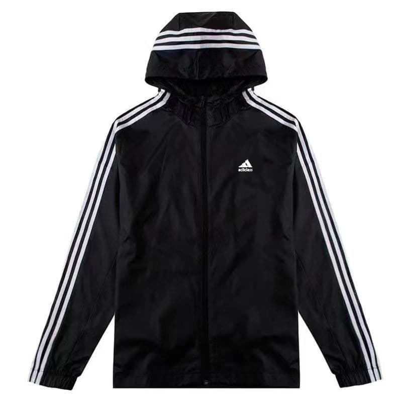 Cross-Border Three-Stripe Jacket for Men 2025 Autumn New Hooded Casual Loose Cardigan Adidas Sports Windbreaker Jacket