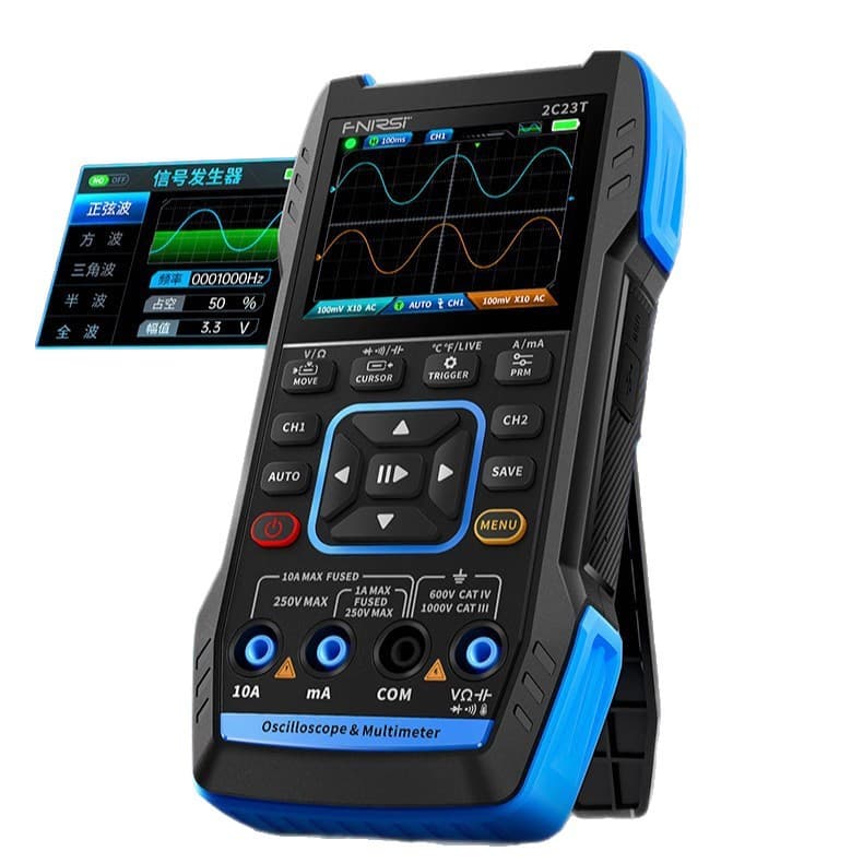 FNIRSI-2C23T Handheld Digital Oscilloscope Dual-Channel Oscilloscope Multimeter with Signal Generator