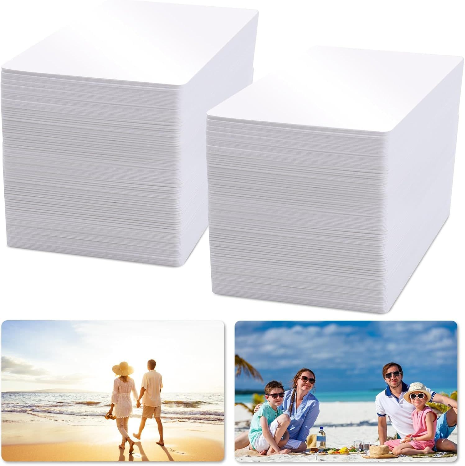 Cross-border thermal transfer blank business card diy sublimation business card PET double-sided white printing sublimation blank name