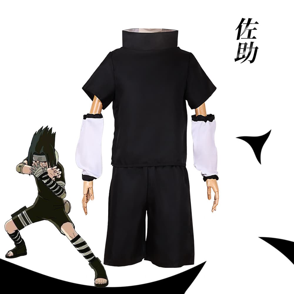 Naruto Sasuke Second Generation Cos Clothing Black Outfit Sasuke Summer Cosplay Anime Costume Cos Set
