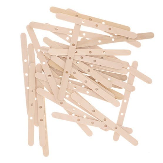 125 Popsicle Sticks 3-Hole Wooden Candle Wick Holder 4mm Single Hole Multi-Hole DIY Candle Making Tool Popsicle Sticks
