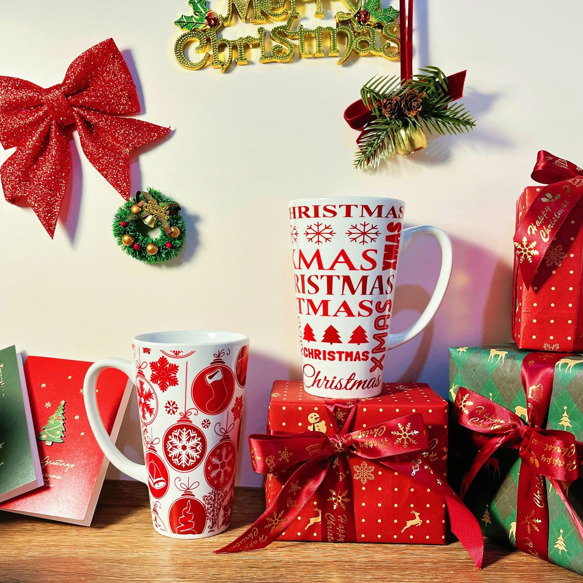Cross-border Christmas Mug Holiday Gift Cute Ceramic Water Cup Coffee Cup Business Small Gift Mug Logo