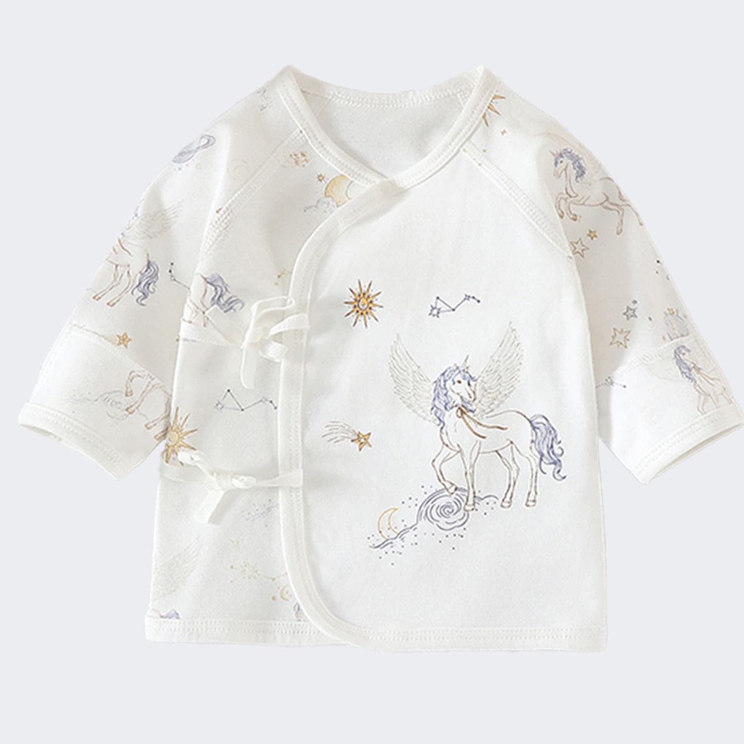 Anyang Baby Newborn Half-Back Shirt Monk Style Pure Cotton Seamless Belly Protection Soft Top for All Seasons Factory