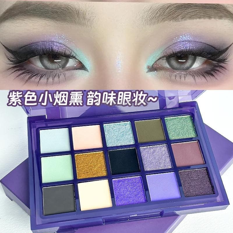 15 Color Makeup Eyeshadow Palette Green Purple Dryad Pearlescent Matte Color Multicolor Red Flame Scarlet COS Play Makeup