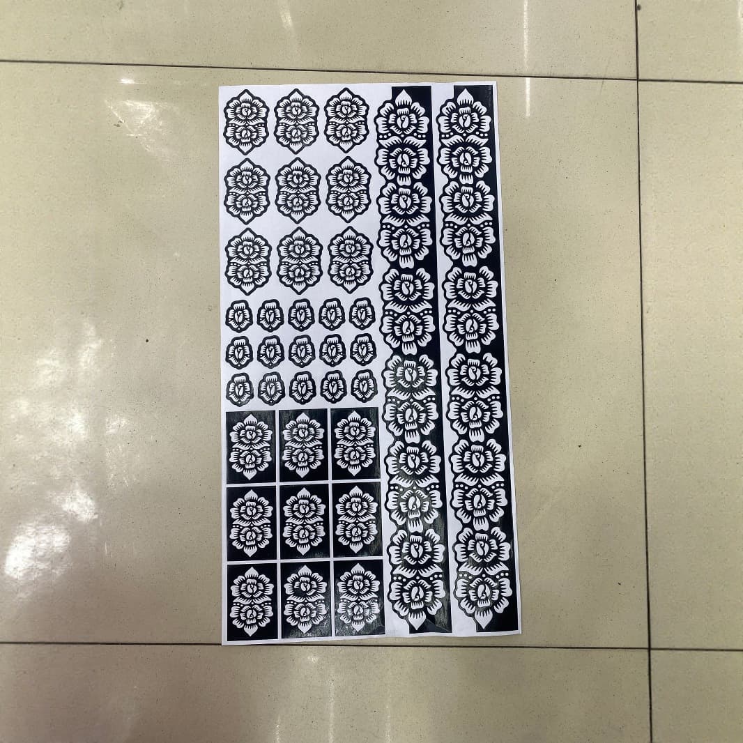 Henna Arm Leg Foot Tattoo Stencil Indian Henna Mehendi Hollow Drawing Kit DIY Top Coat Painting