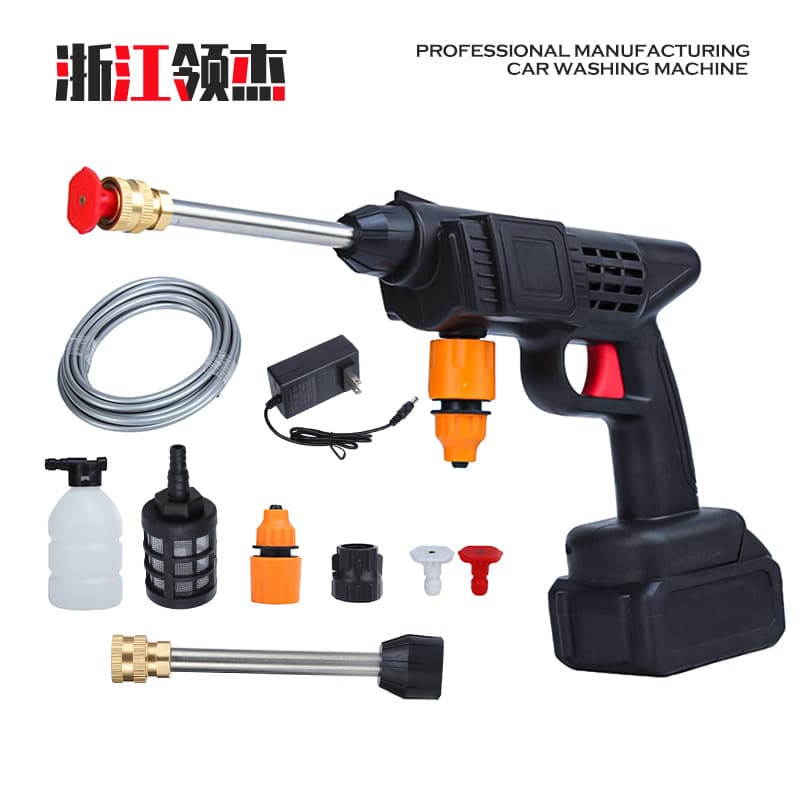 Lithium Battery Car Washing Machine Household Wireless Car Washing Water Gun Portable High Pressure Car Washing Water Gun Rechargeable Lithium Battery Water Gun