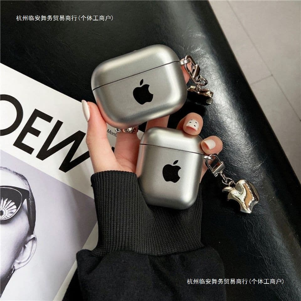 //For Apple matte silver Bluetooth earphone protective case soft third-generation anti-drop cover.