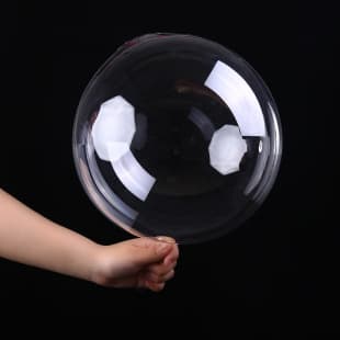 24-inch 10cm Opening Transparent Bobo Balloon for Promotional and Holiday Decoration