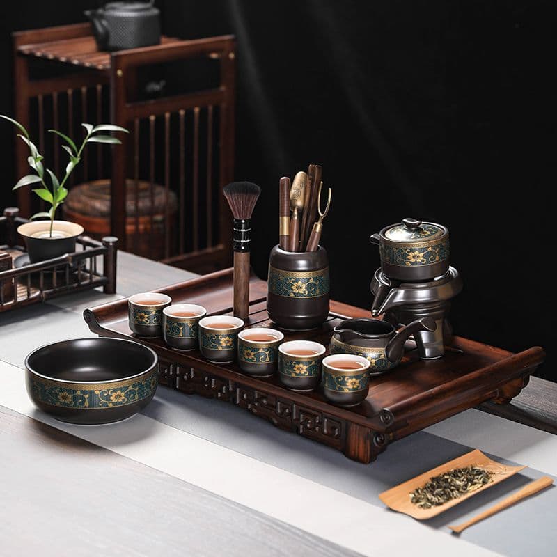 Lazy Tea Drinking Semi-Gongfu Tea Set Brewing Gift Small Set, New Home Ceramic Tea Tray, Large Factory Supply Chain