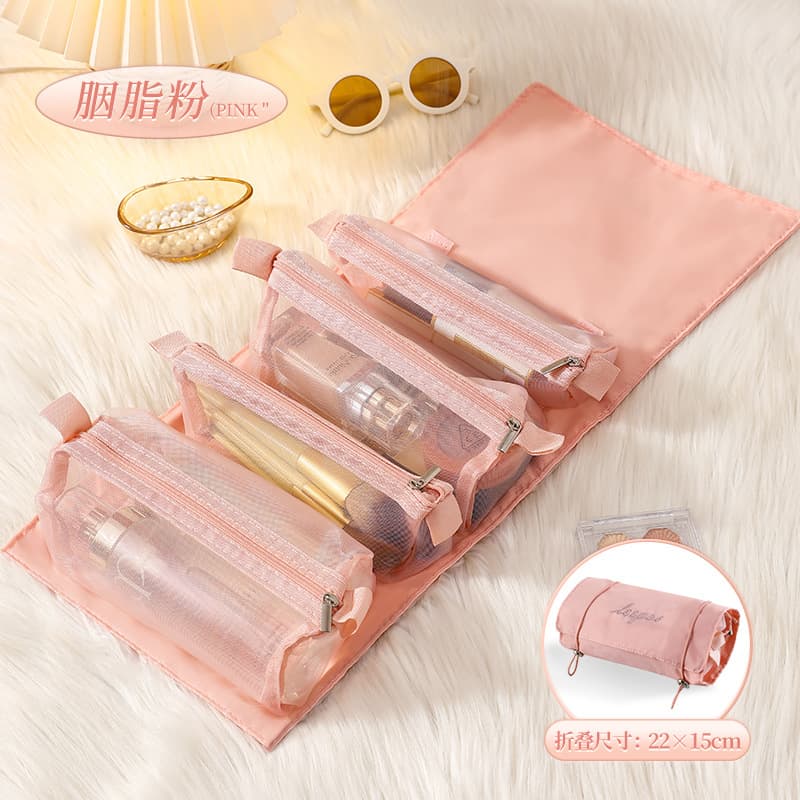 Four-in-one Lazy Student Ins Style Cosmetic Storage Bag Portable Wash Bag Convenient For Travel Daily Use