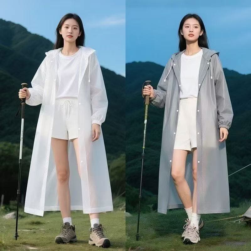 EVA Fashion Poncho Adult Concert Raincoat Reusable Raincoat for Rafting Hiking Factory Wholesale