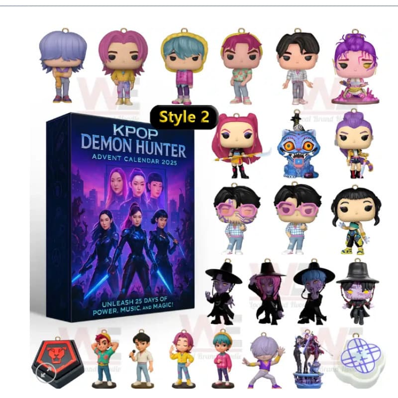 Cross-border KPOP Demon Hunter 2025 Advent Calendar New Release Blind Box, Christmas Tree Acrylic Ornaments