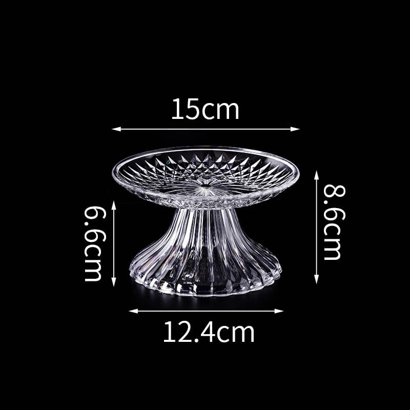 Fruit Tasting Tray for Supermarkets and Fruit Stores, Dustproof with Lid, Round Serving Tray with Cover for Home Use