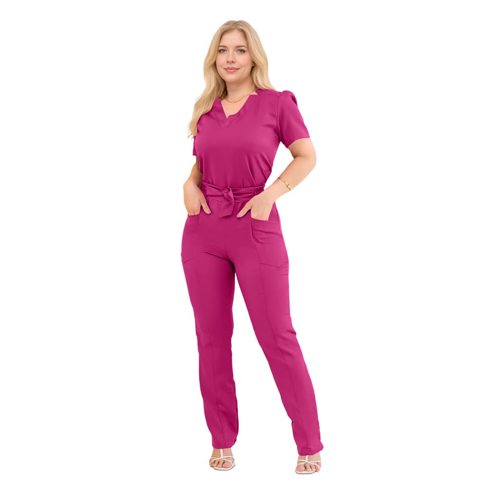 Postpartum Center SPA Workwear Nurse Uniform Short Sleeve Long Pants Thin Butterfly Knot Doctor Nurse Reception Scrub Suit