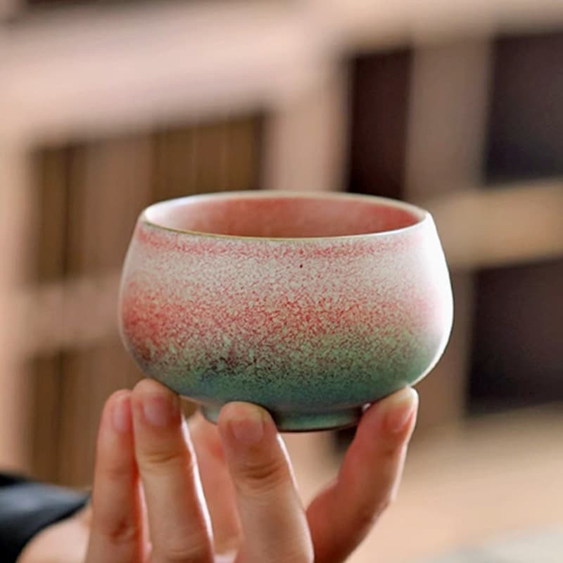 Iron Body Rainbow Seto Ware Ceramic Tea Cup Master Cup High-End Retro Kiln Transformation Personalized Single Cup Large Capacity Cup