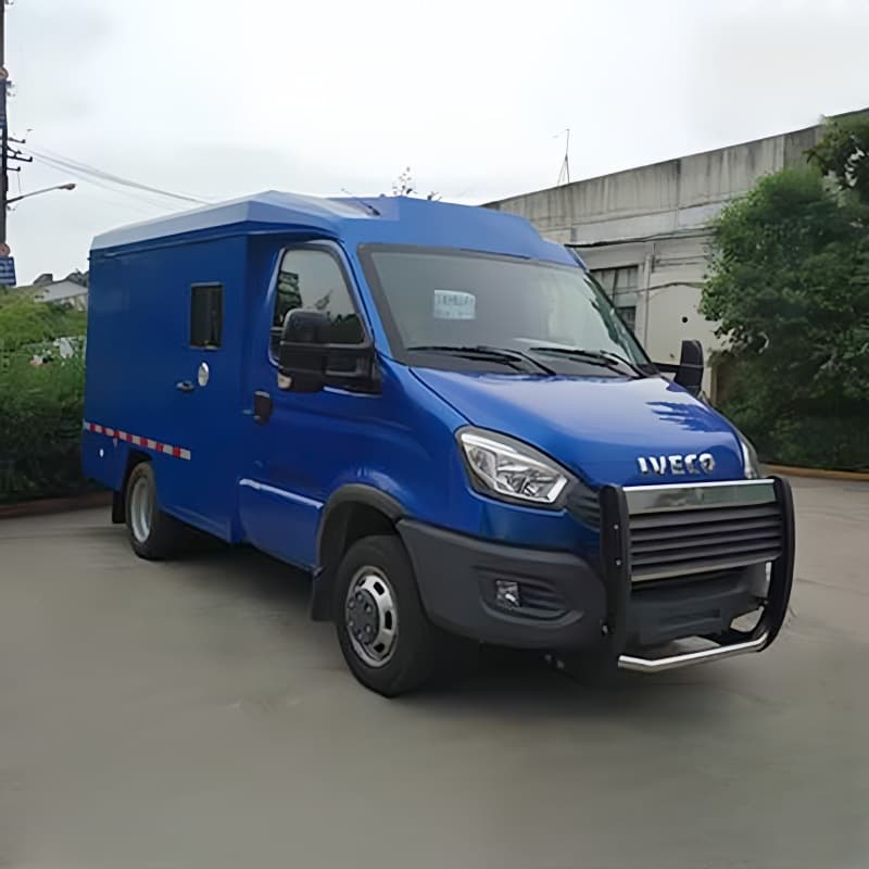 Cash transport vehicle, export Iveco cash transport vehicle, export cash escort vehicle, specialized bulletproof transport vehicle for currency